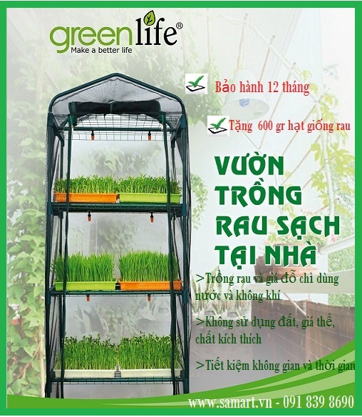 Giàn máy trồng rau mầm Green life GLVR01